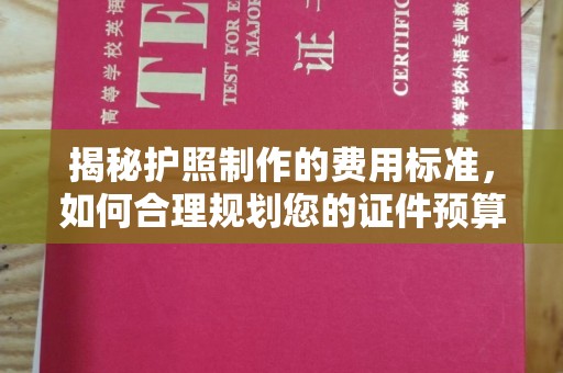 凉州揭秘护照制作的费用标准，如何合理规划您的证件预算
