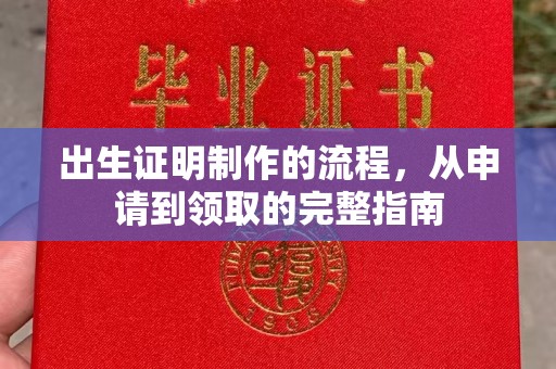 凉州出生证明制作的流程，从申请到领取的完整指南